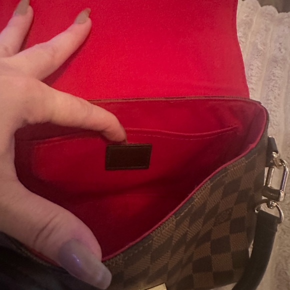 Checkered Brown Handbag - Picture 3 of 3